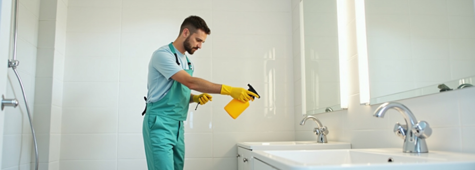 Professional cleaning in action