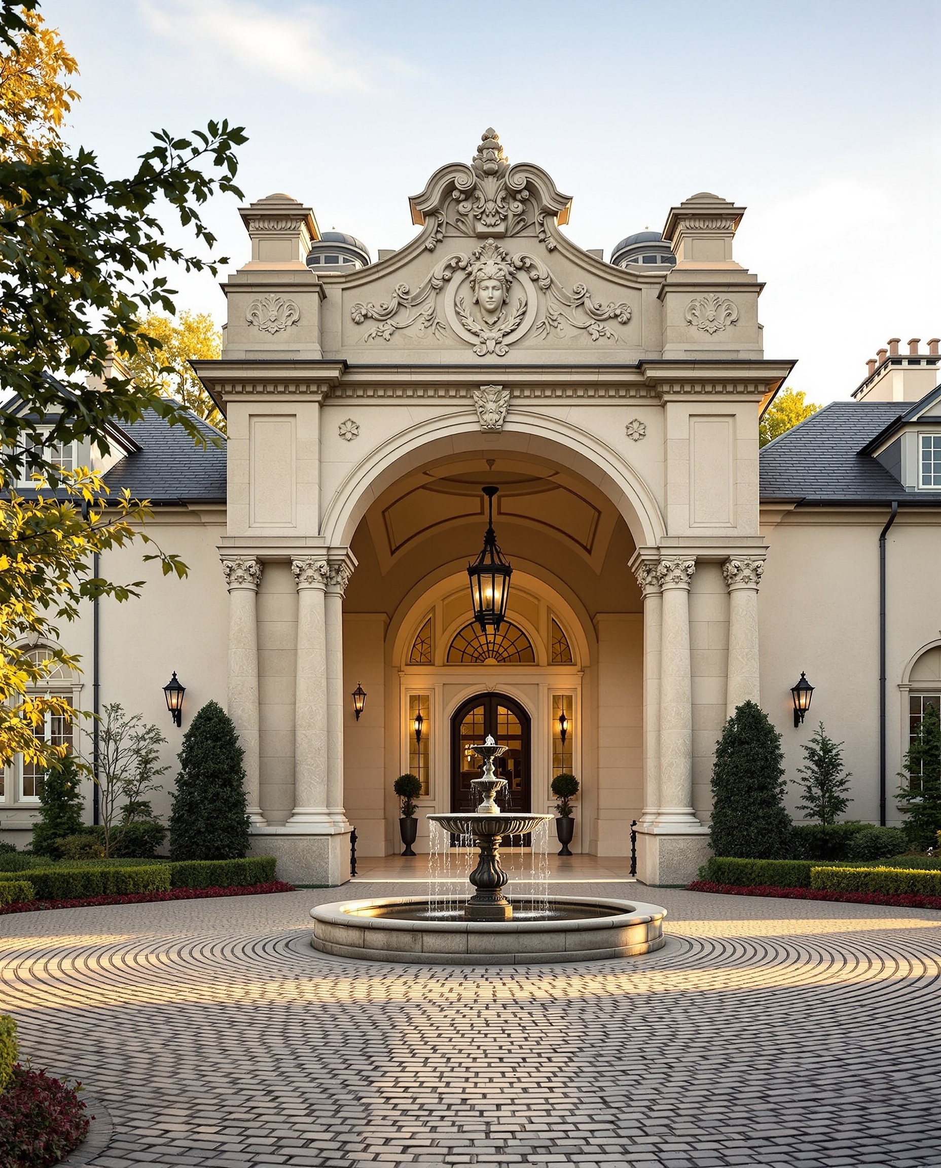 Arched Porte-Cochère