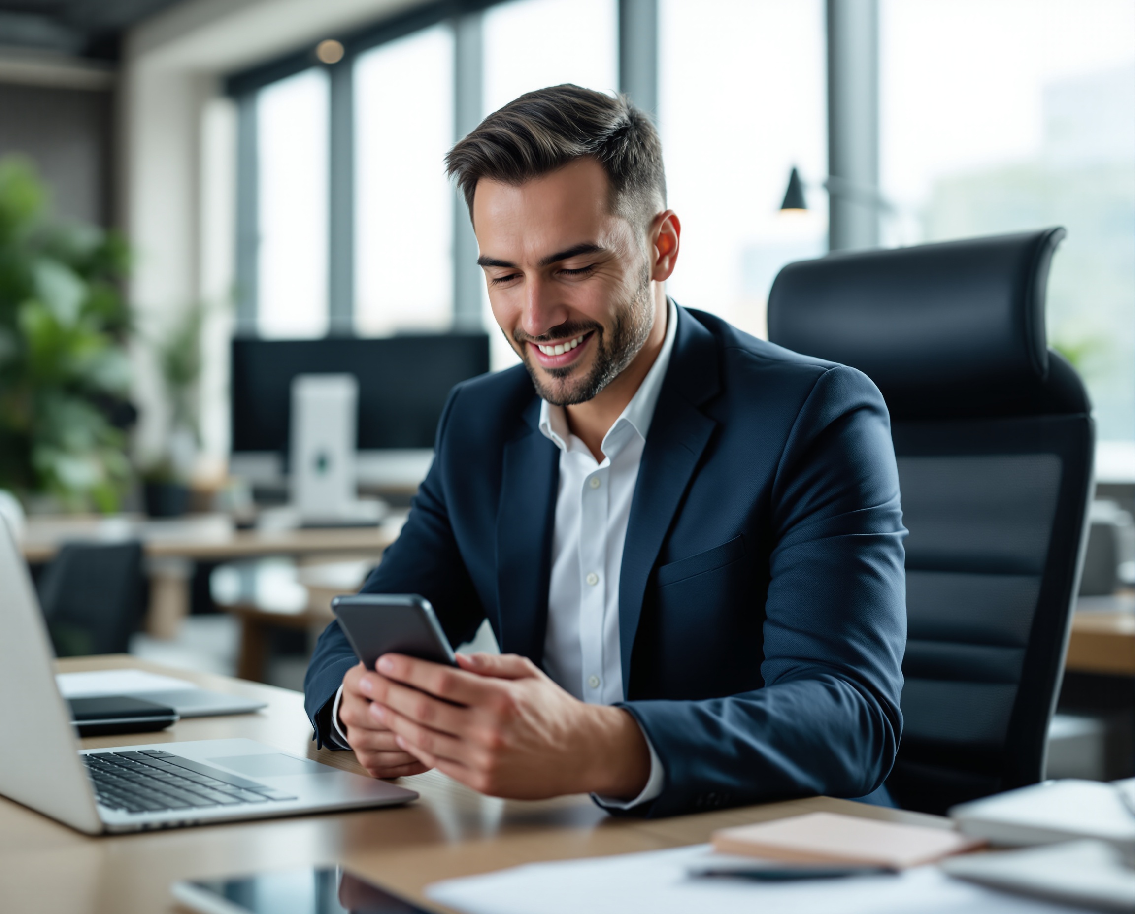 Exness trader using mobile trading platform