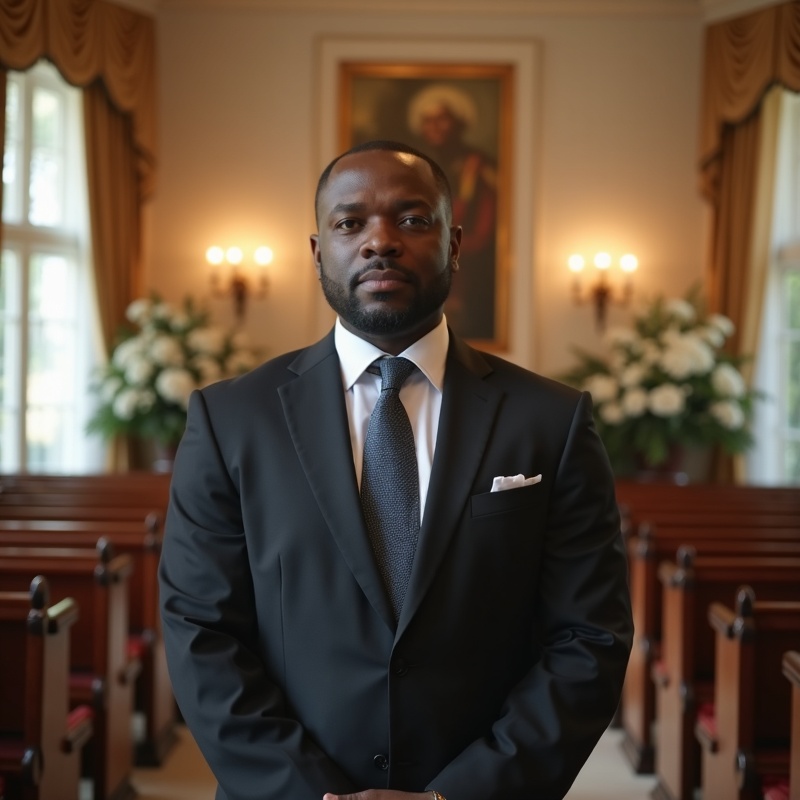 Professional funeral director providing compassionate service