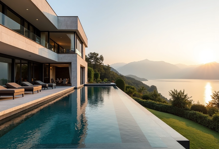 Südansicht & Infinity Pool