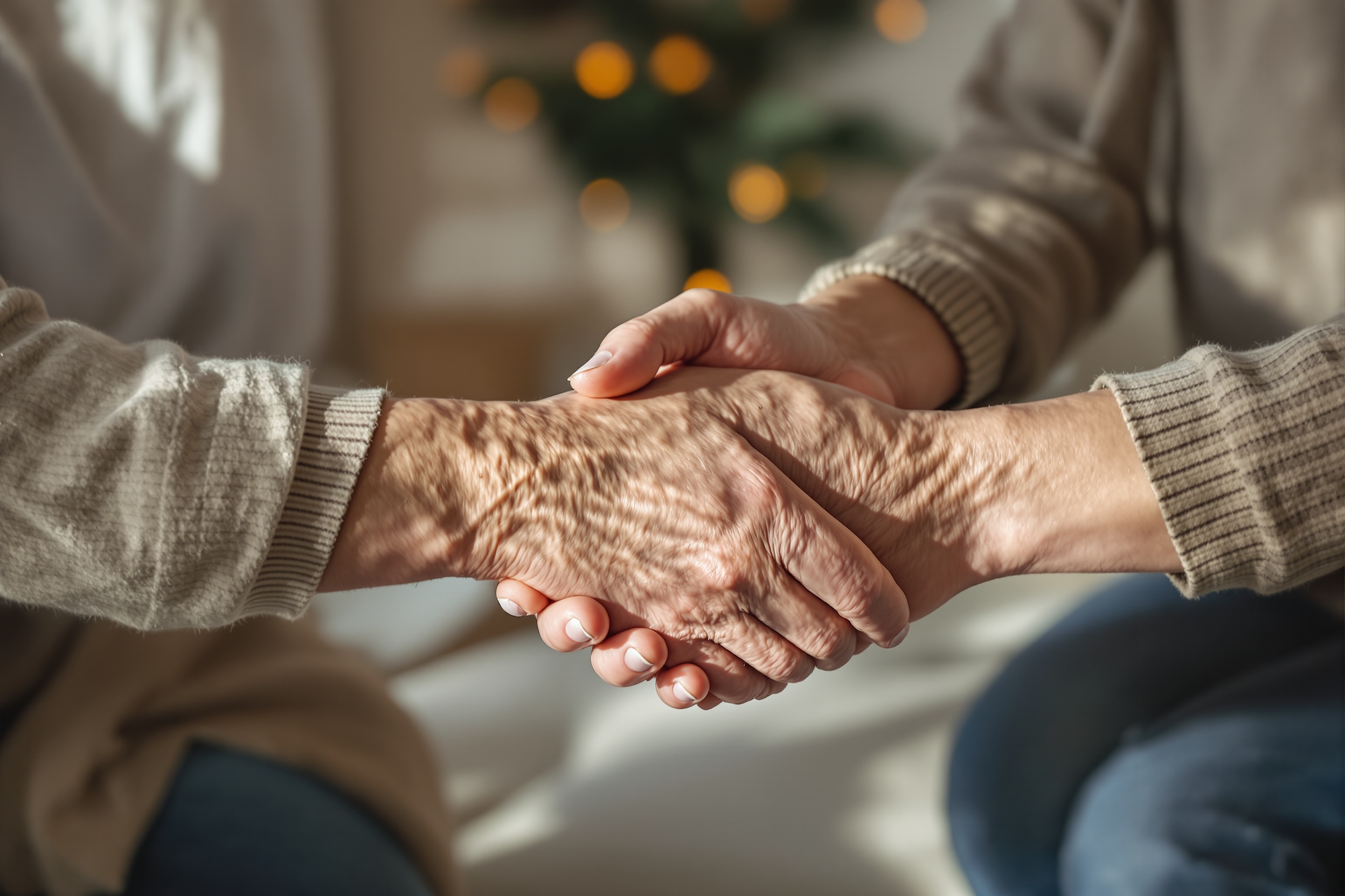 Family member providing care and support