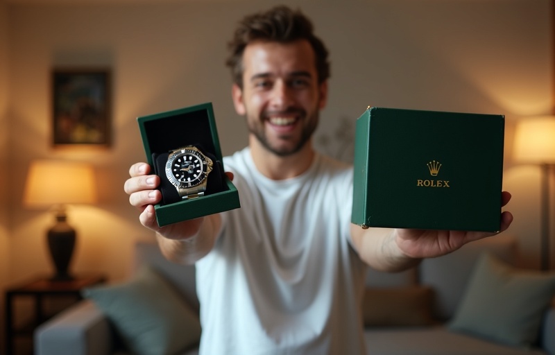 Thomas M. avec son lot Rolex Submariner