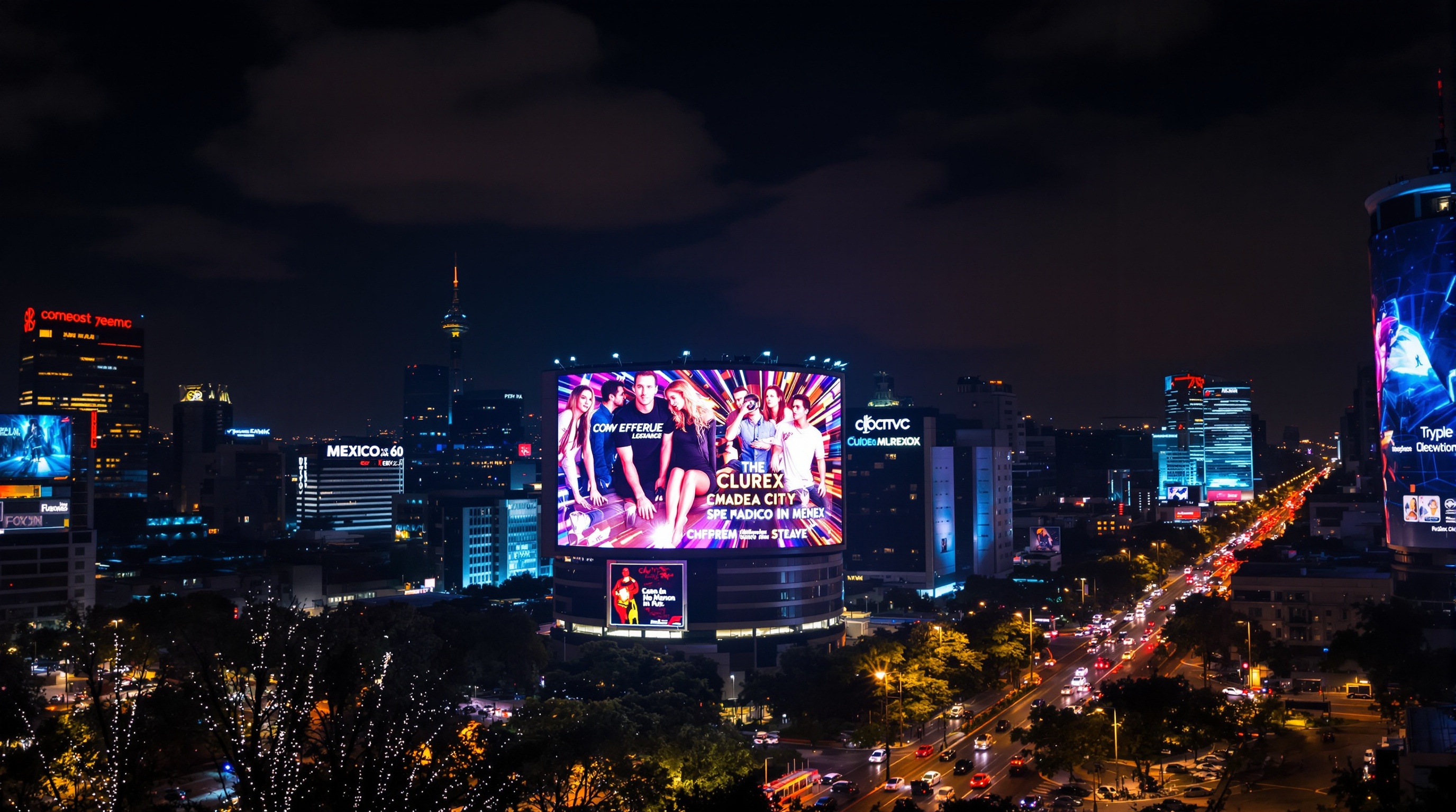 Espectacular digital en avenida principal de CDMX