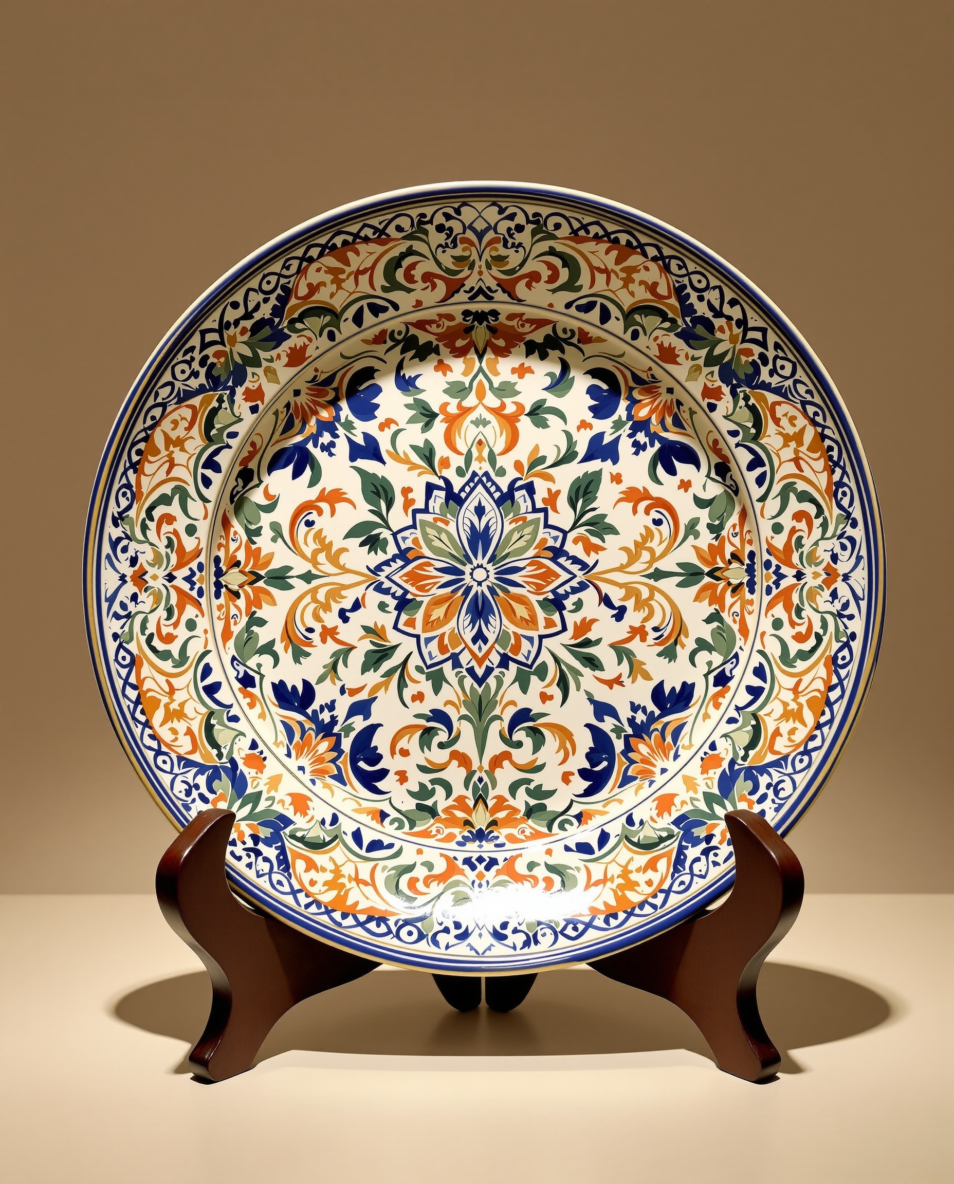 Plato de Talavera del siglo XVIII