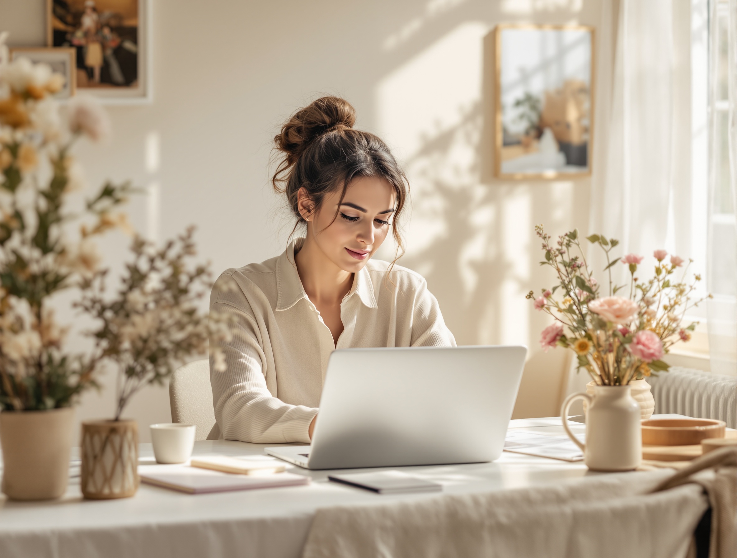 Business owner managing operations