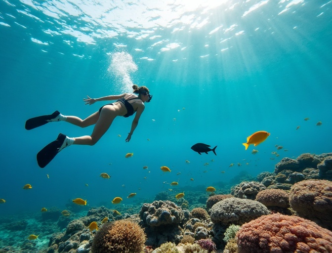 Snorkeling at Flic en Flac Mauritius