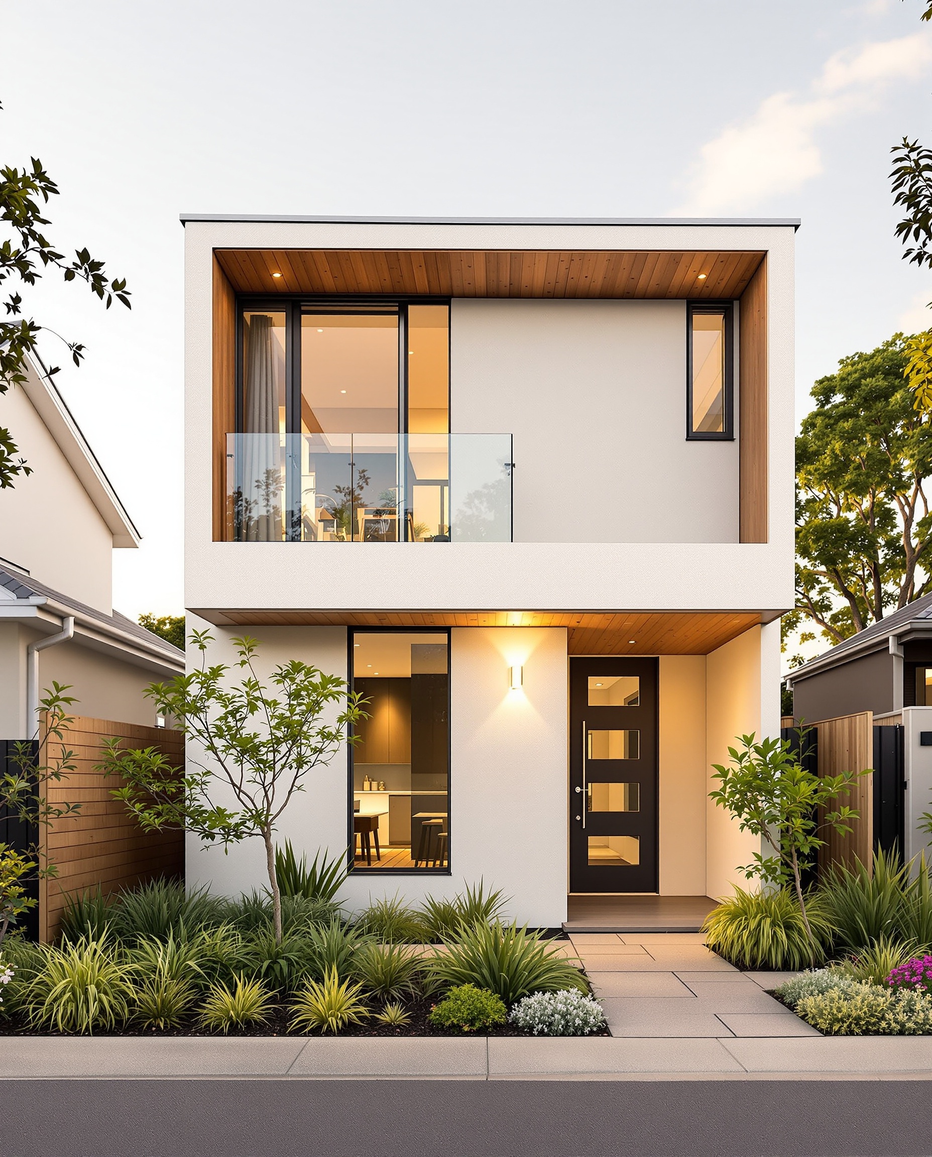 Modern Australian residential development — duplex and granny flat