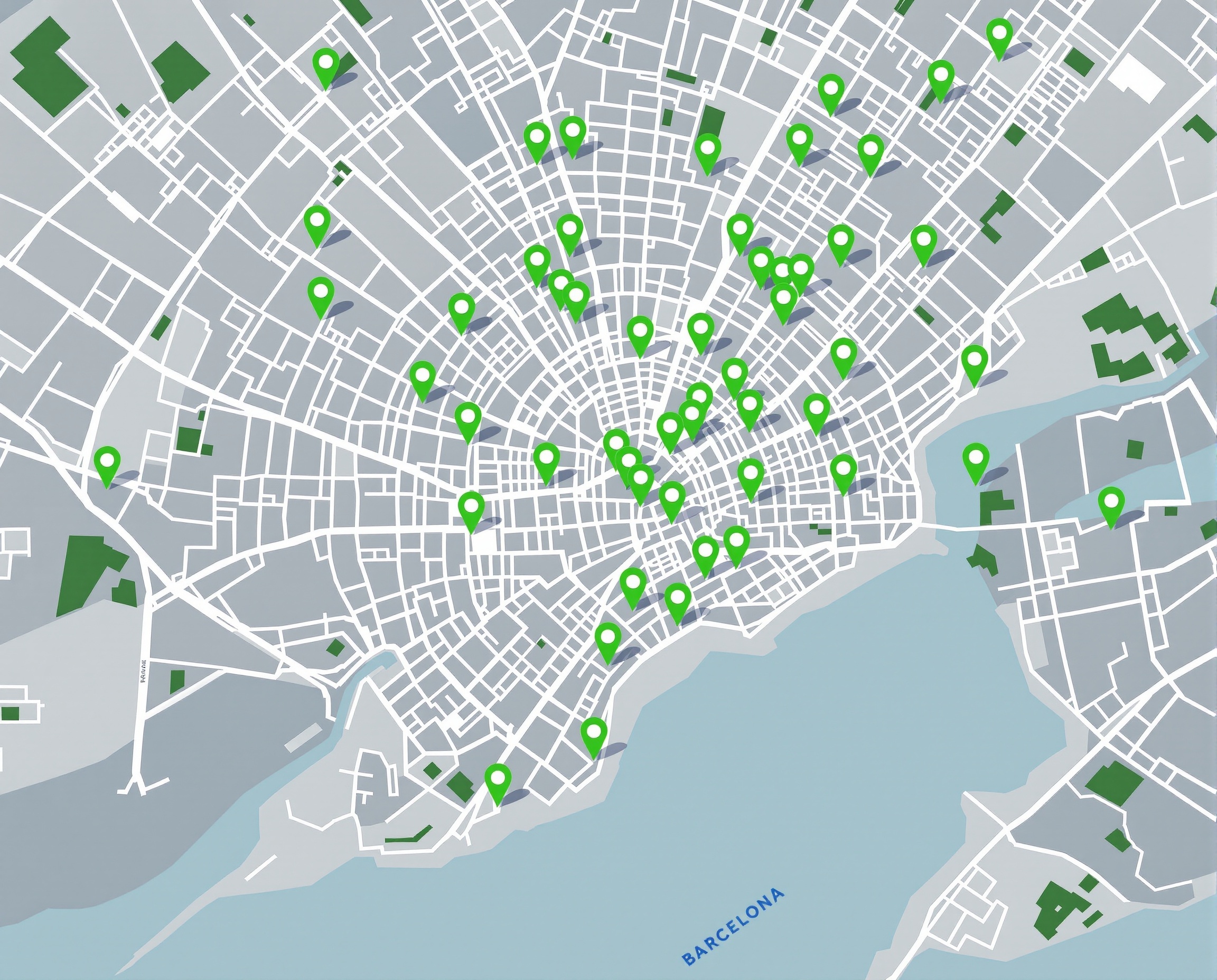 Mapa de zonas de servicio en Sant Boi de Llobregat y Baix Llobregat
