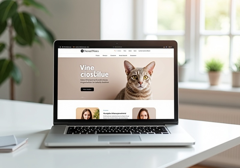 Professional website on laptop