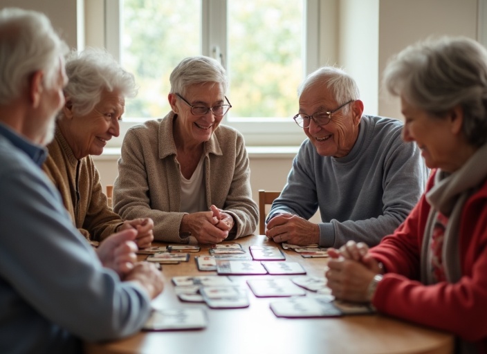 Idosos jogando jogos de estimulação cognitiva no Método Supera
