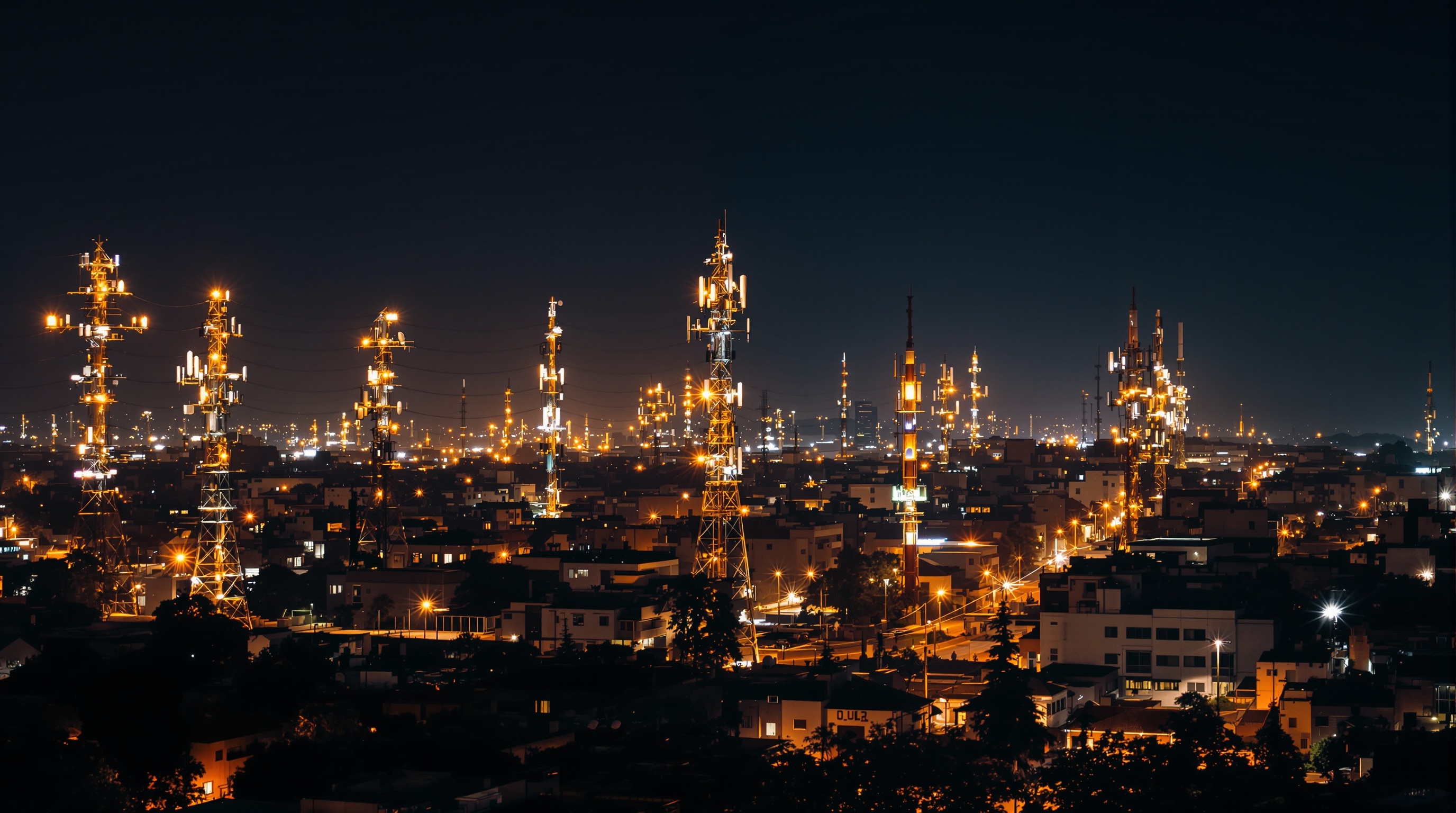 Urban infrastructure at night