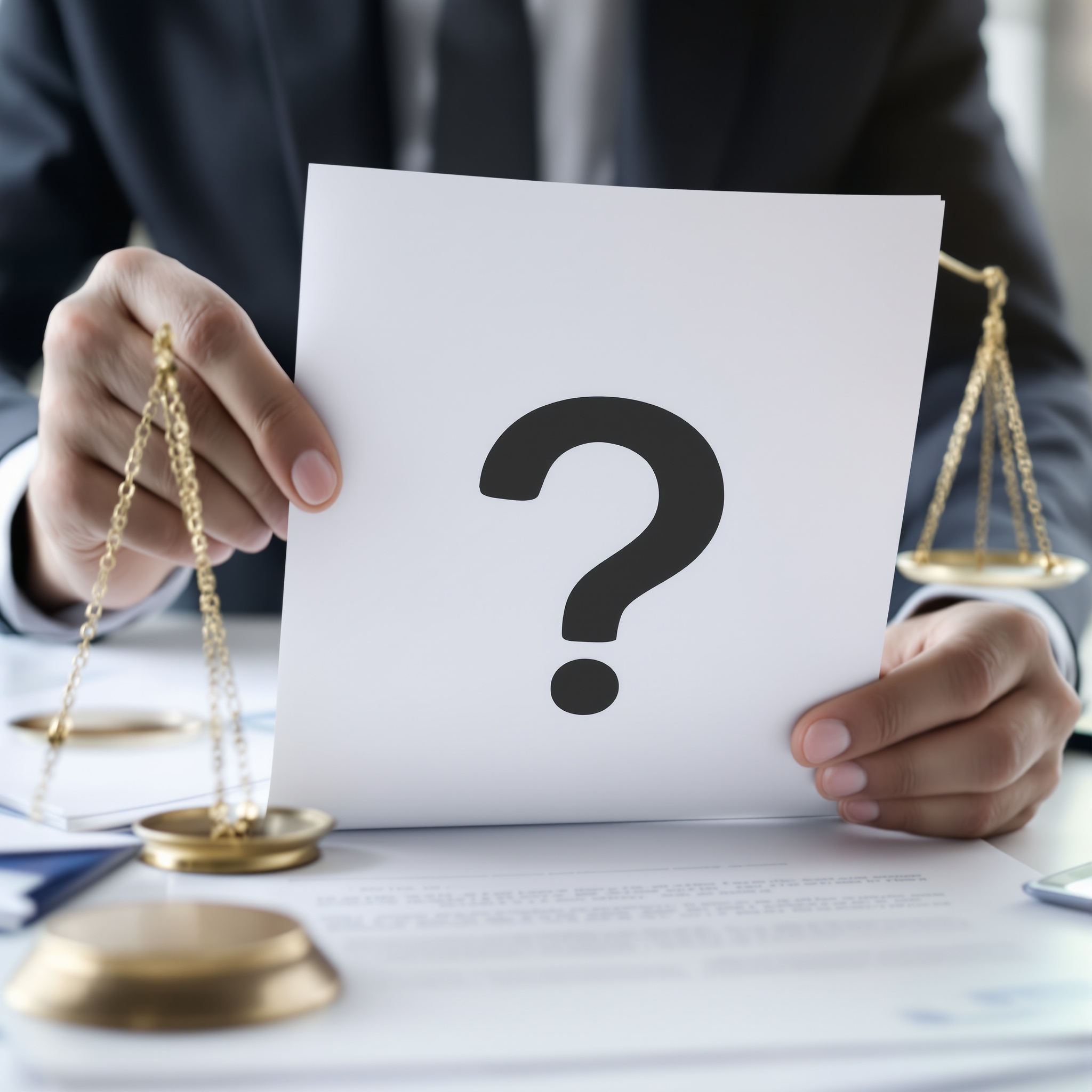 Person reviewing legal documents