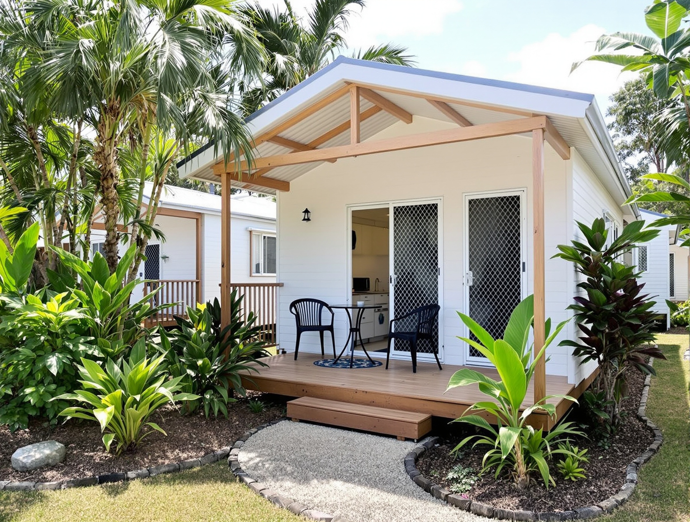 Ensuite Cabin Ensuite Cabin at Mission Beach Hideaway — comfortable private cabin with ensuite for couples and small families