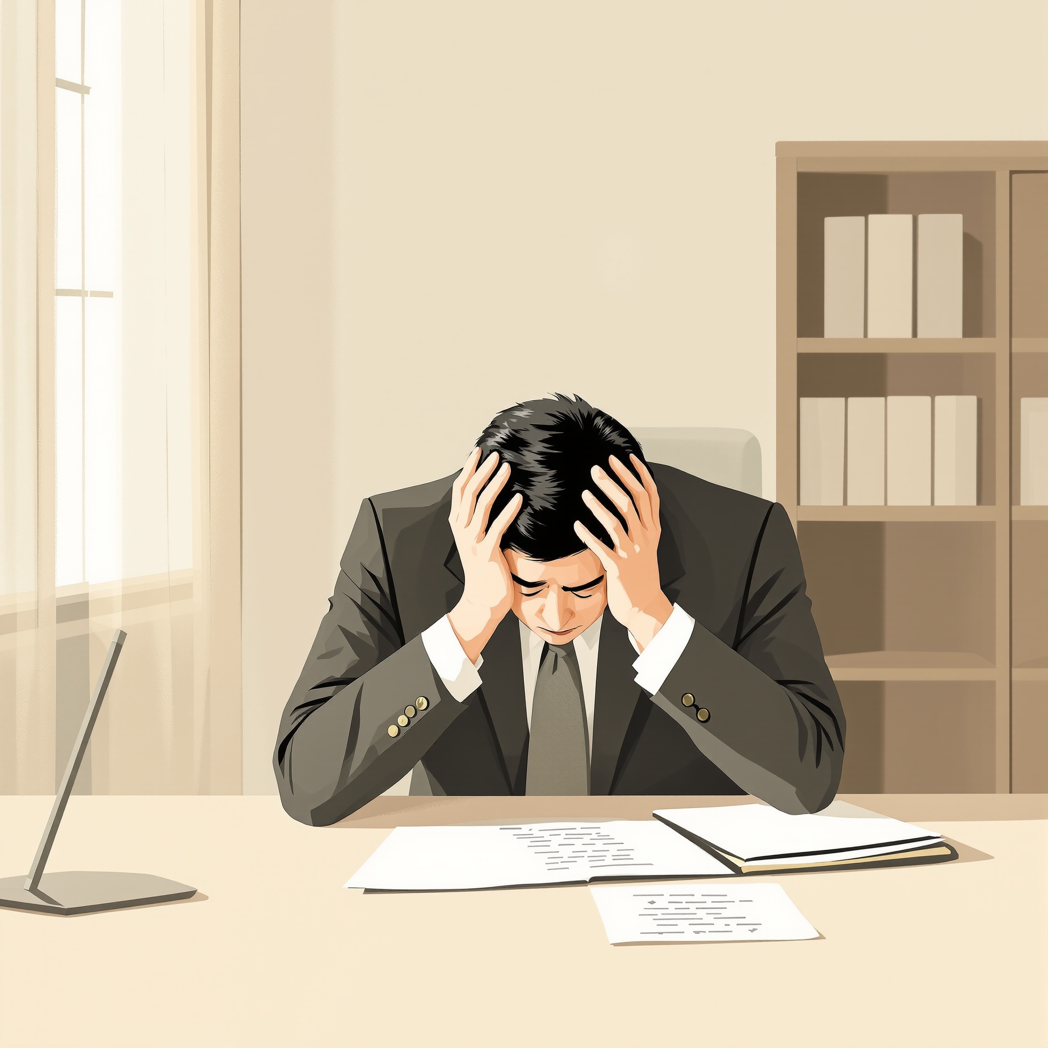 悩むサラリーマン