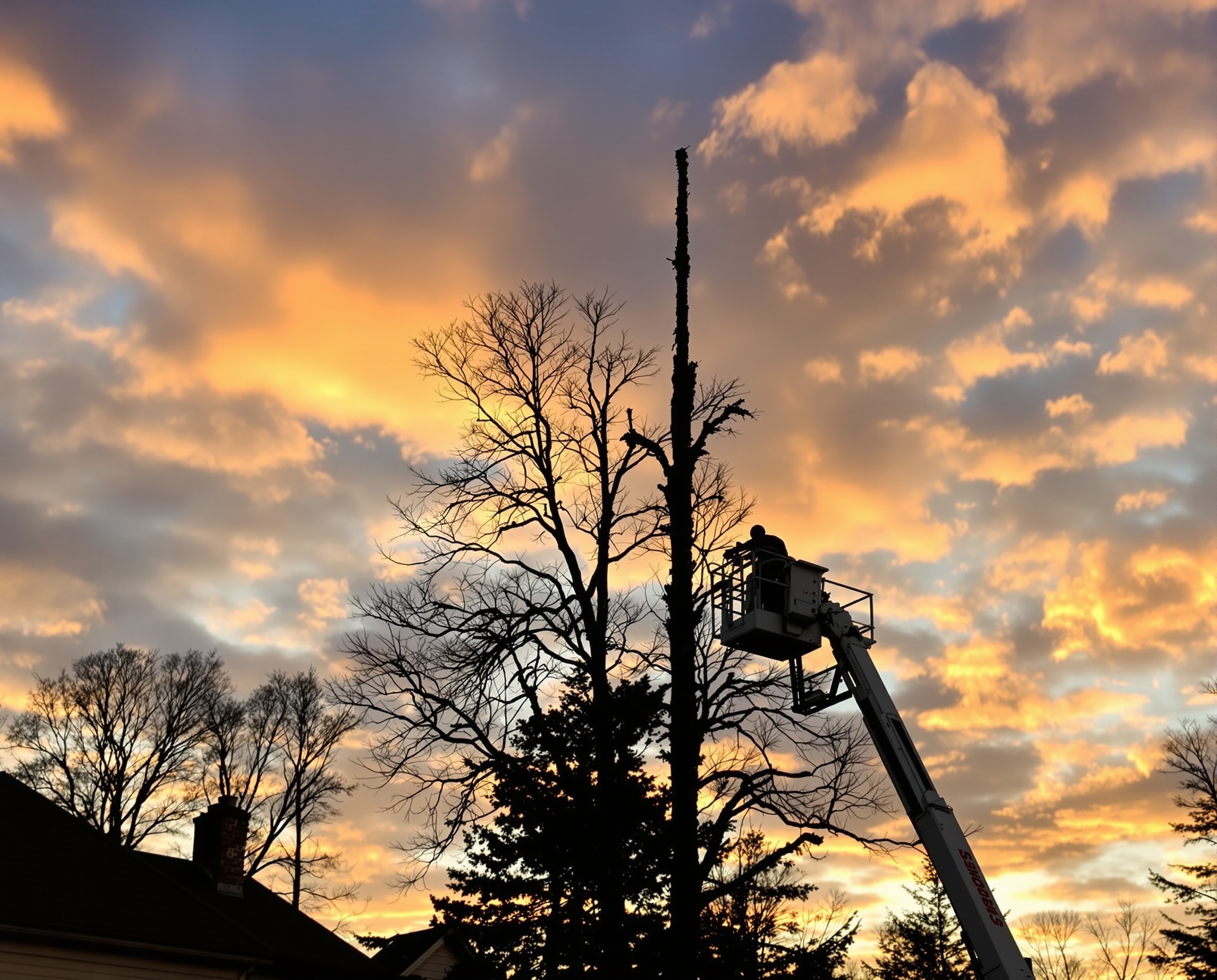 Professional tree removal service in action
