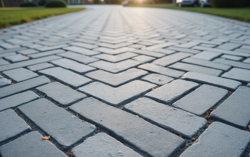 Padrão espinha de peixe 45 graus em paver retangular – instalação profissional Ideal Blocos Sinop MT