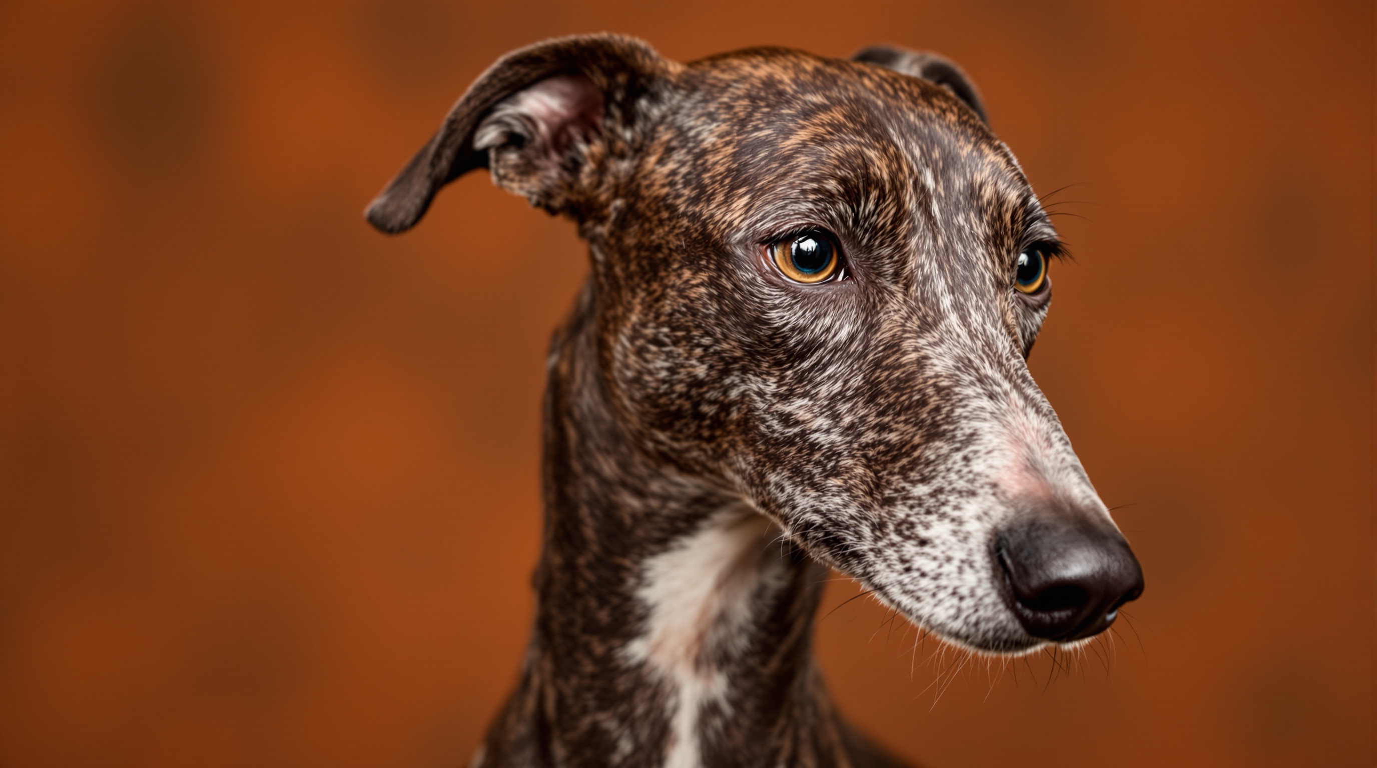 A gentle greyhound waiting for a loving home