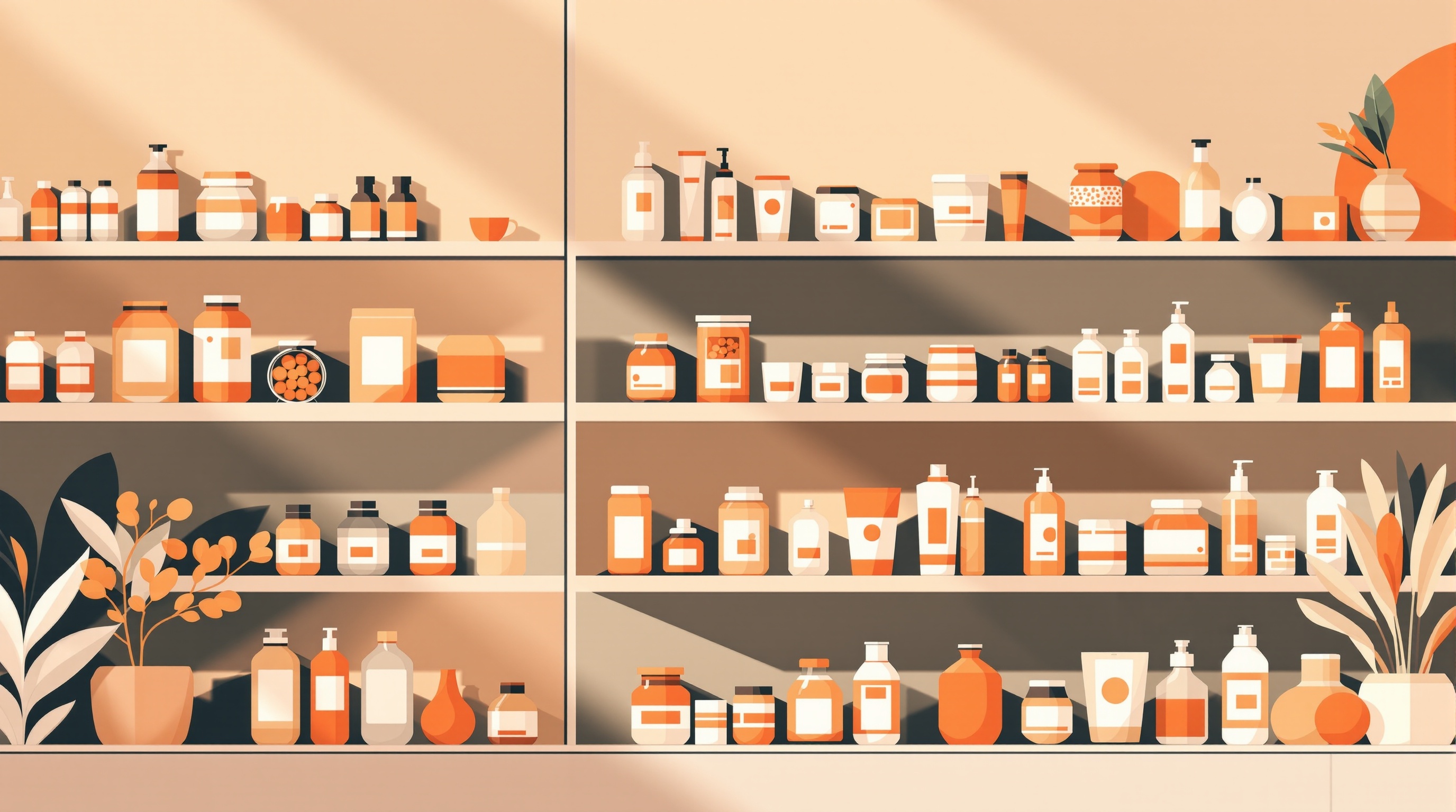 CPG products on retail shelves