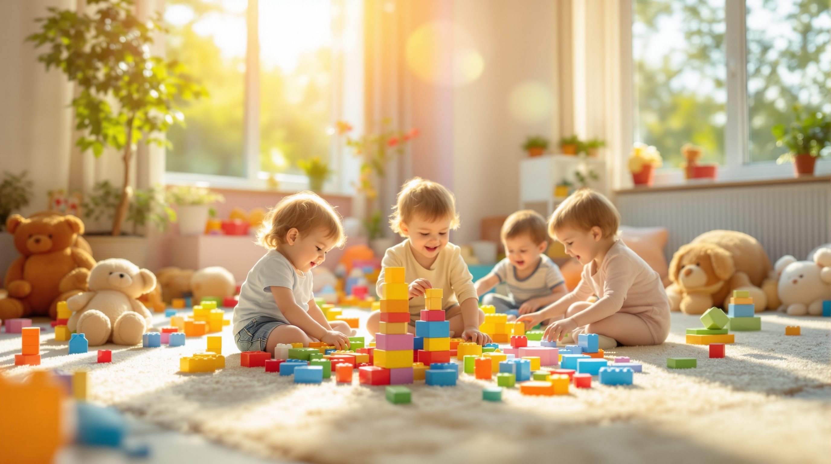 Children playing with toys