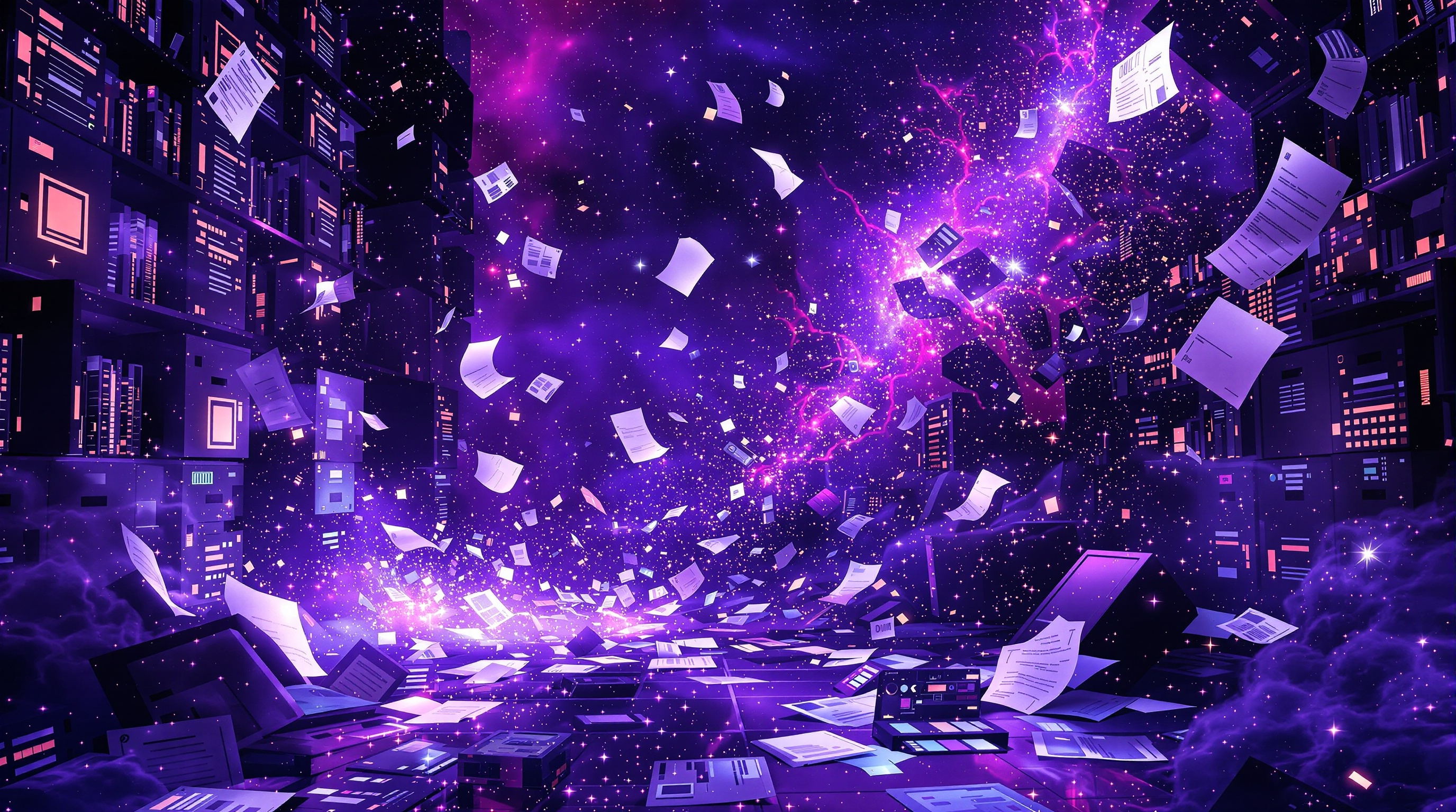 Collapsing cosmic archive with scattered identity files