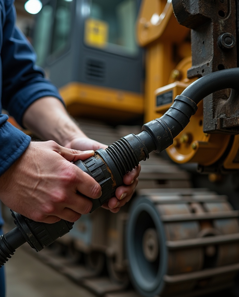 油圧ホース出張修理作業