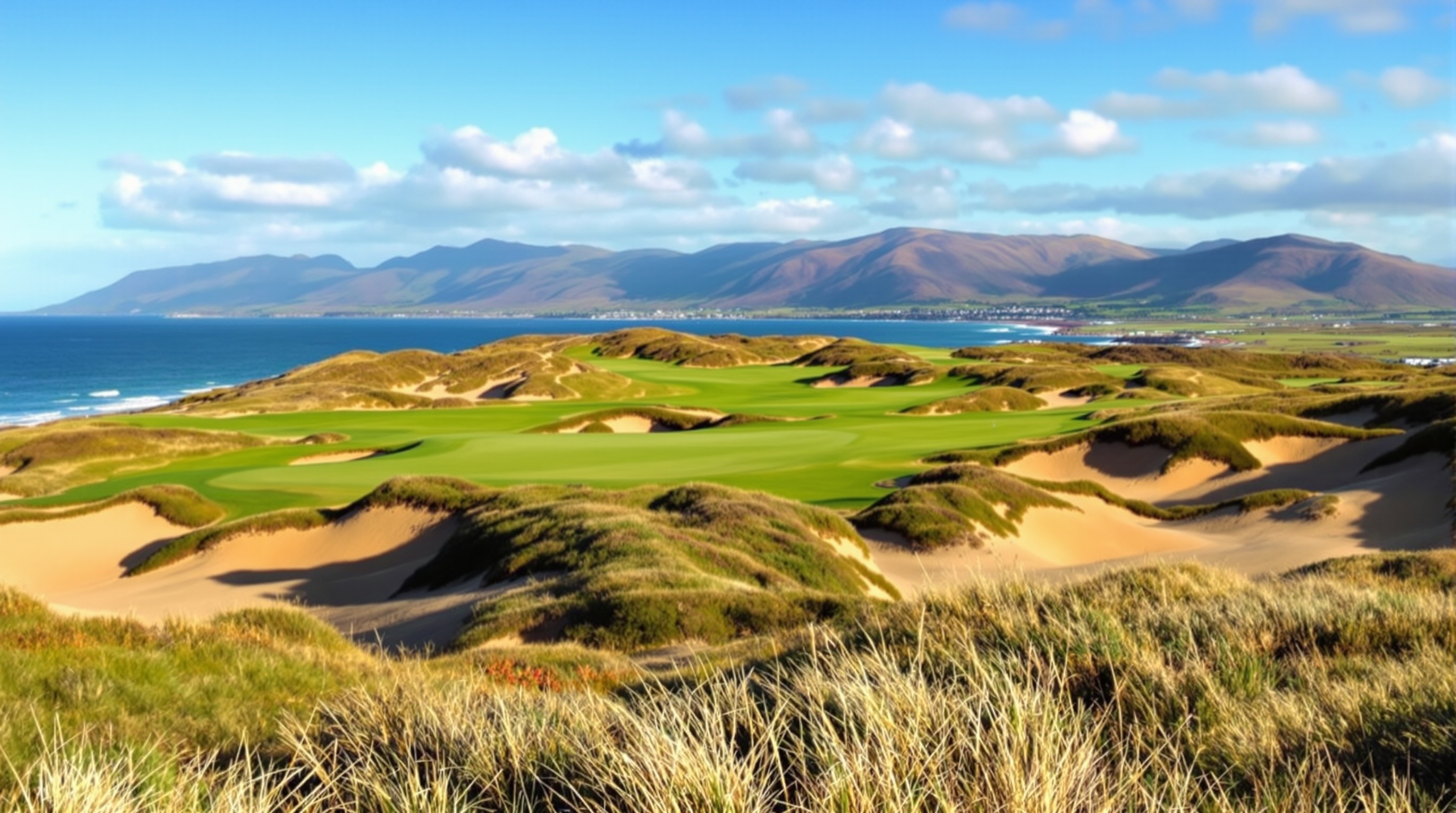 Royal County Down golf course in Newcastle, County Down, Northern Ireland - Links course designed by Old Tom Morris, established 1889
