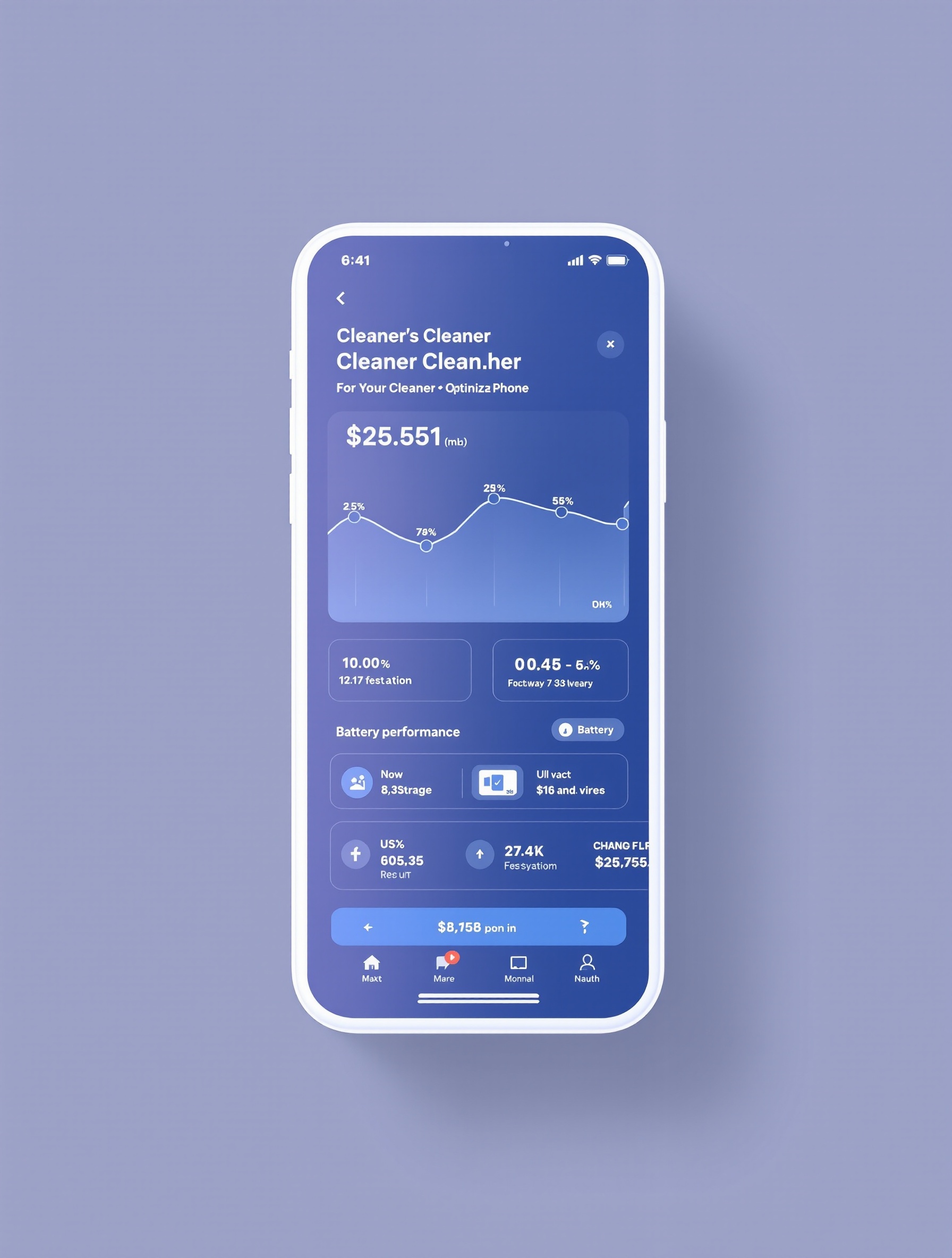 Smart Cleaner App Interface