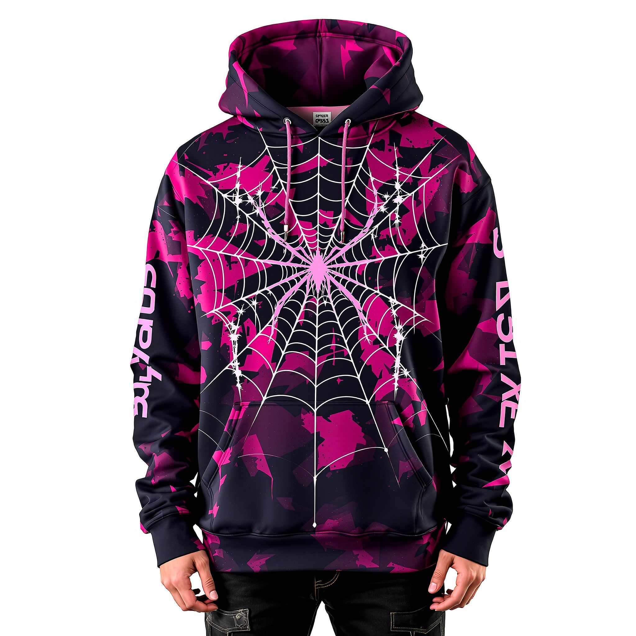 SP5DER Pink Hoodie Kakobuy