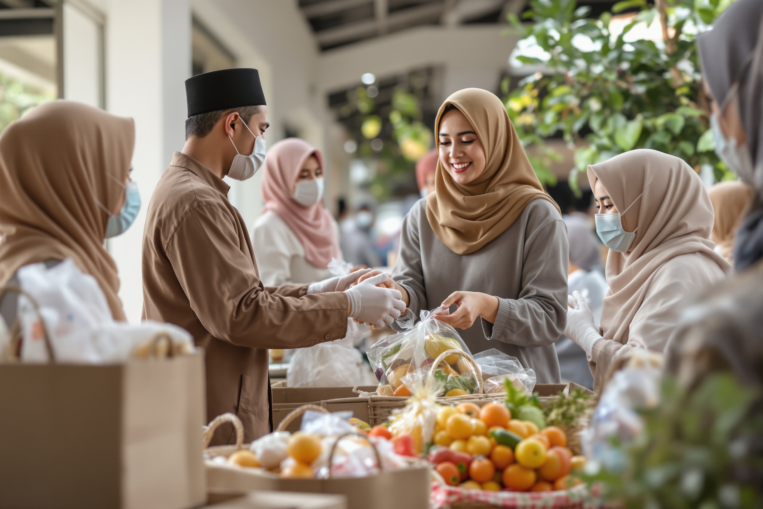 توزيع السلال الغذائية