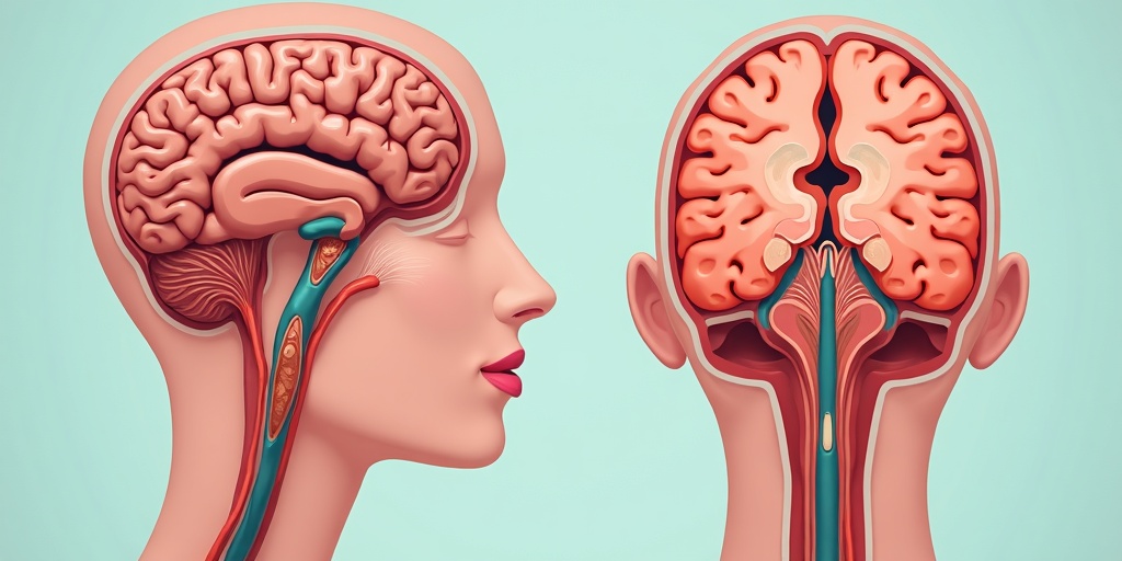 Carotid artery atherosclerosis affecting brain blood flow