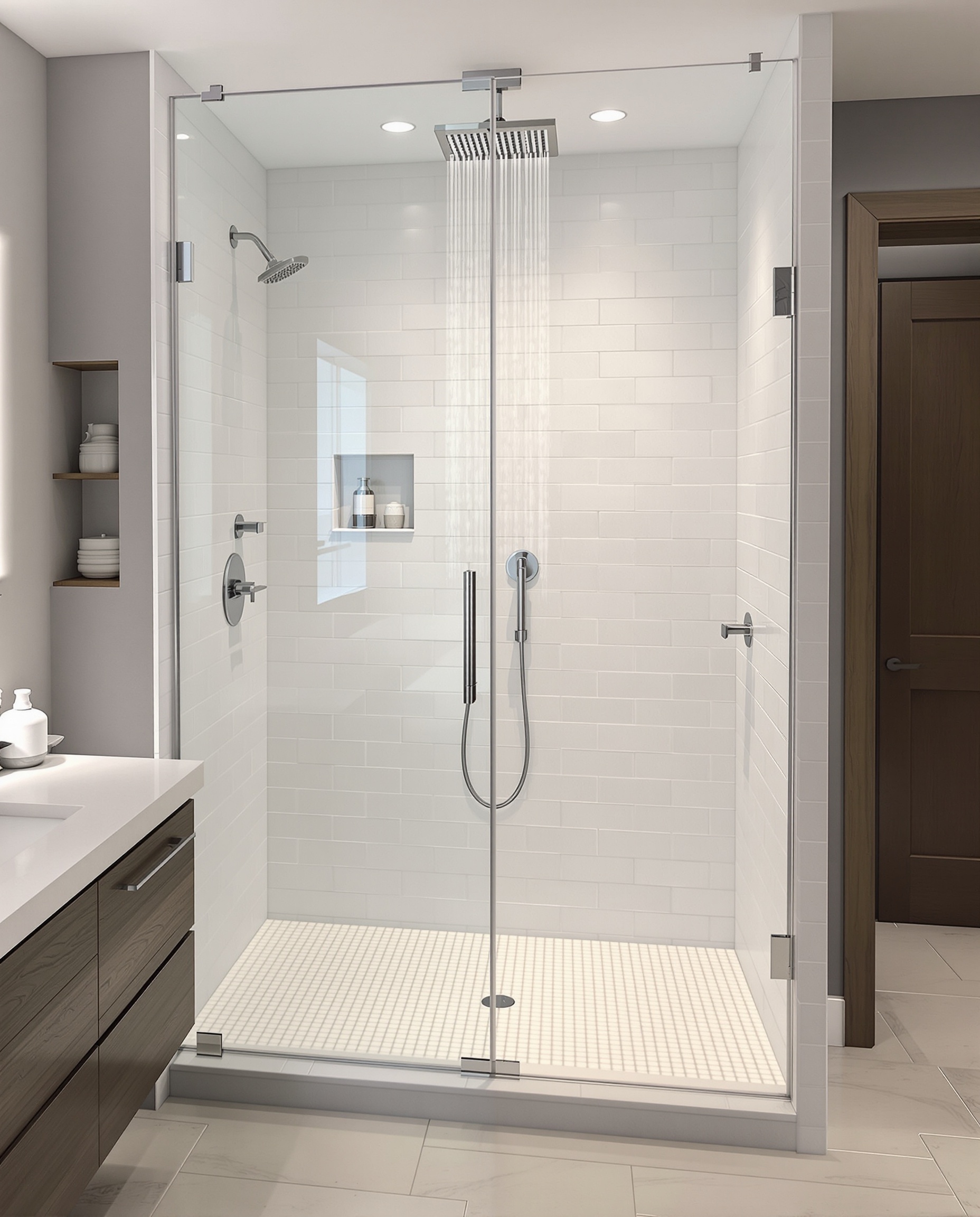 Frameless Shower Door - Palo Alto Residence