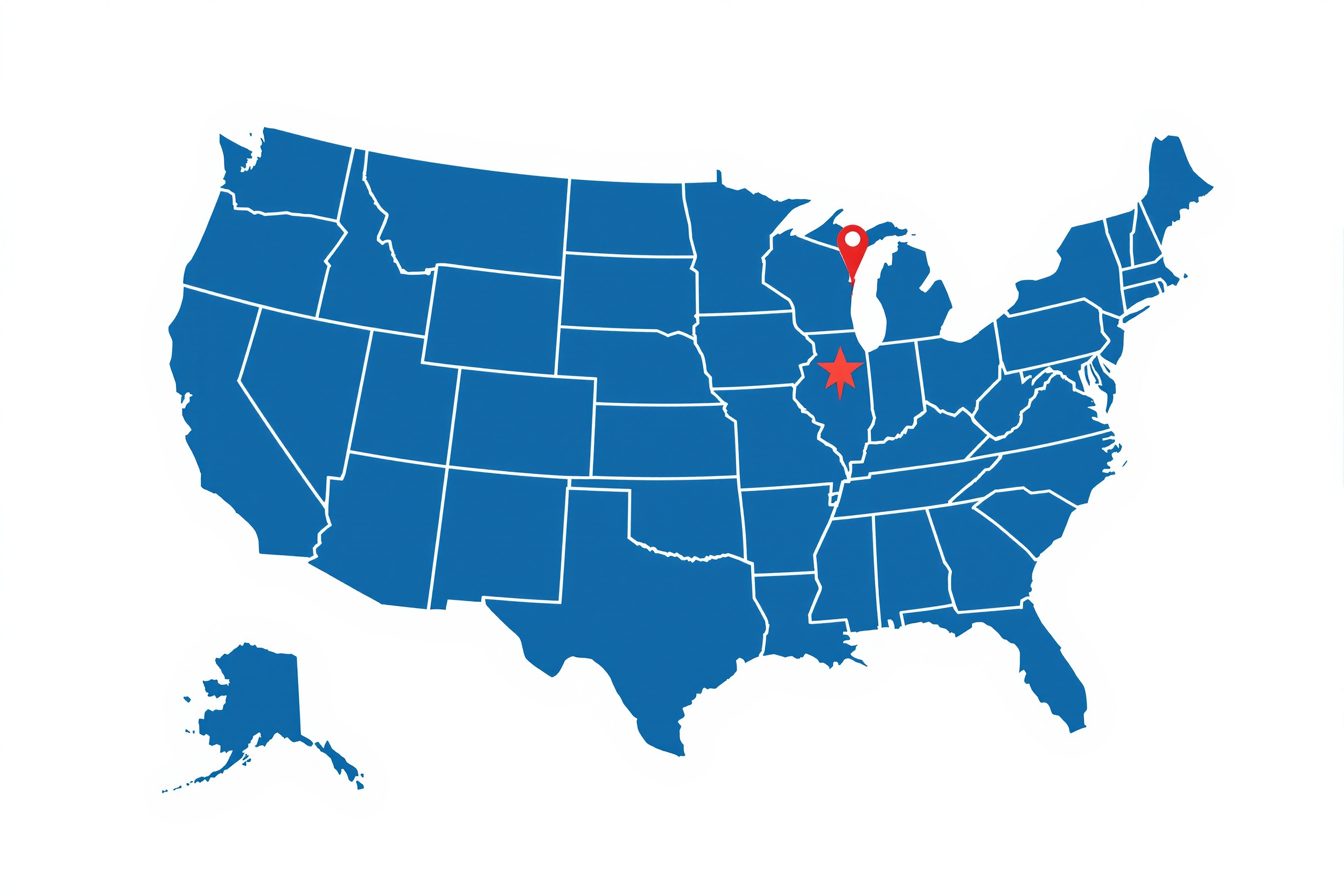 US Map showing nationwide coverage with Phoenix headquarters