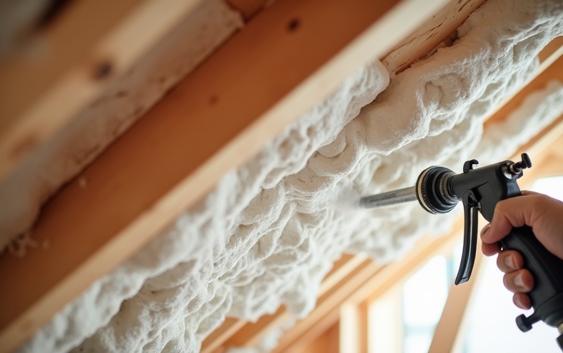 Attic spray foam insulation installation Vancouver