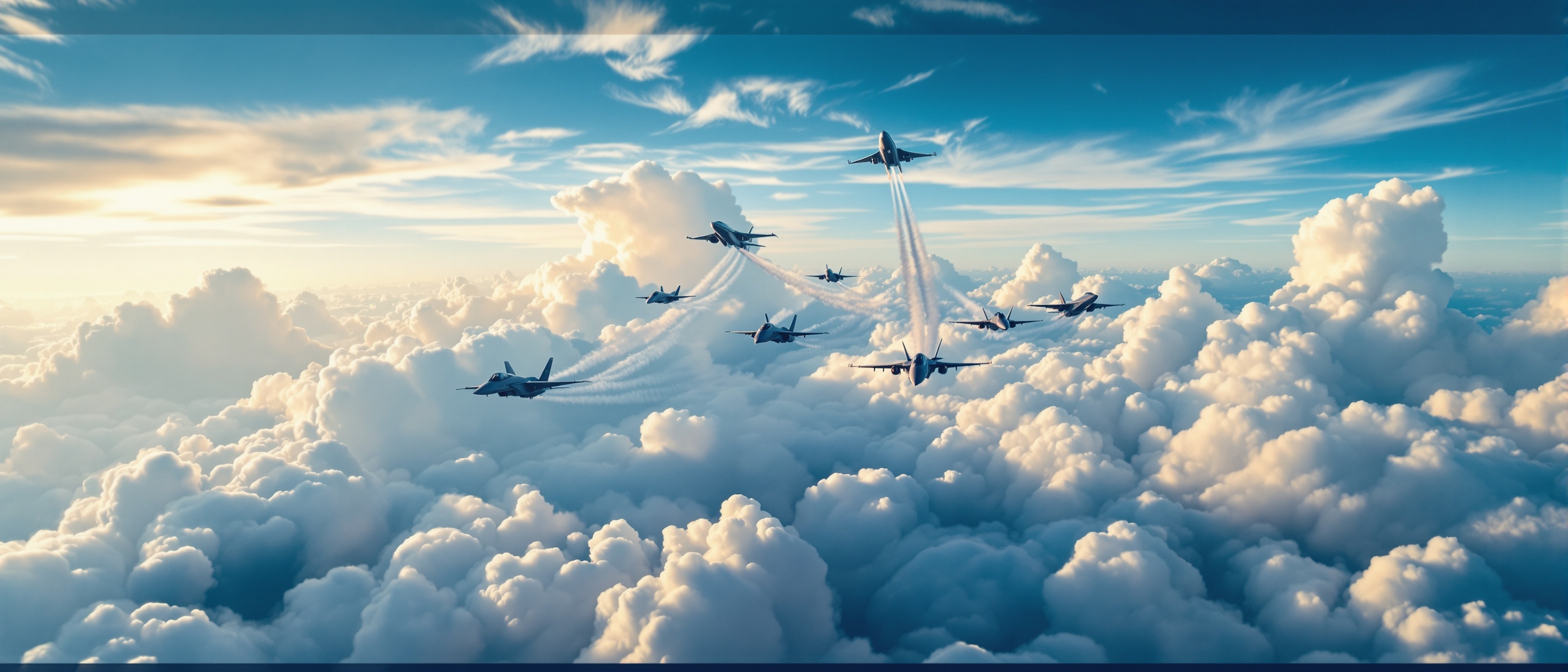 Display aircraft formation flying