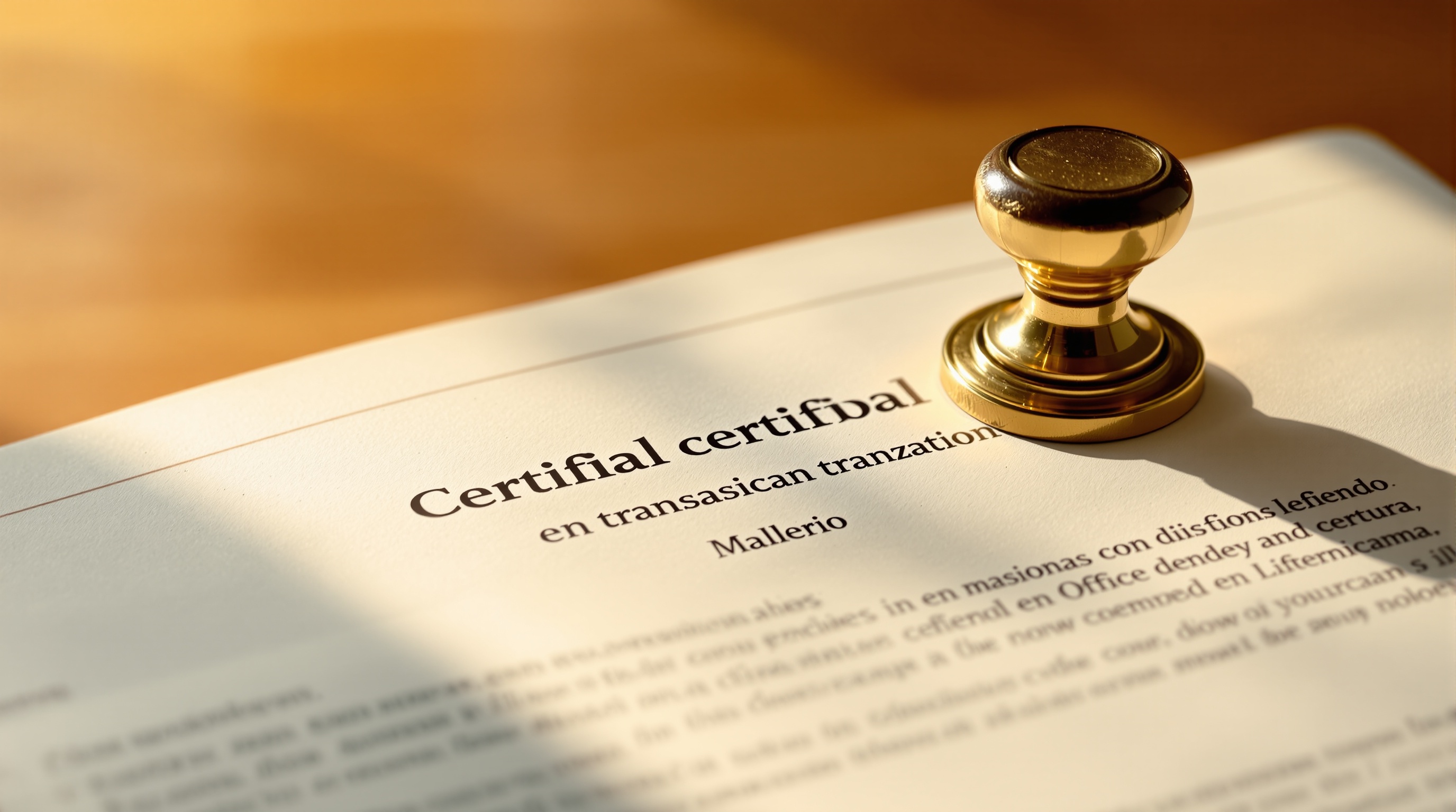 Certified Translation Document