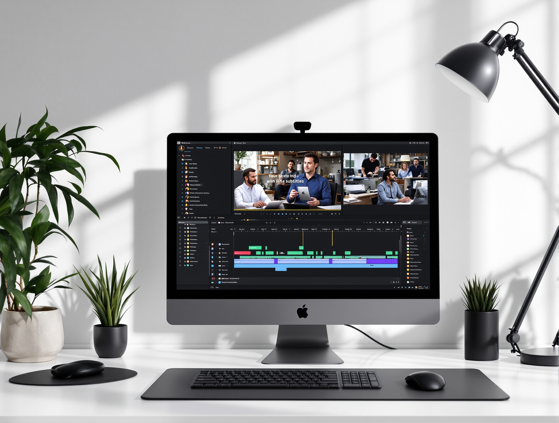 Professional content creation workspace