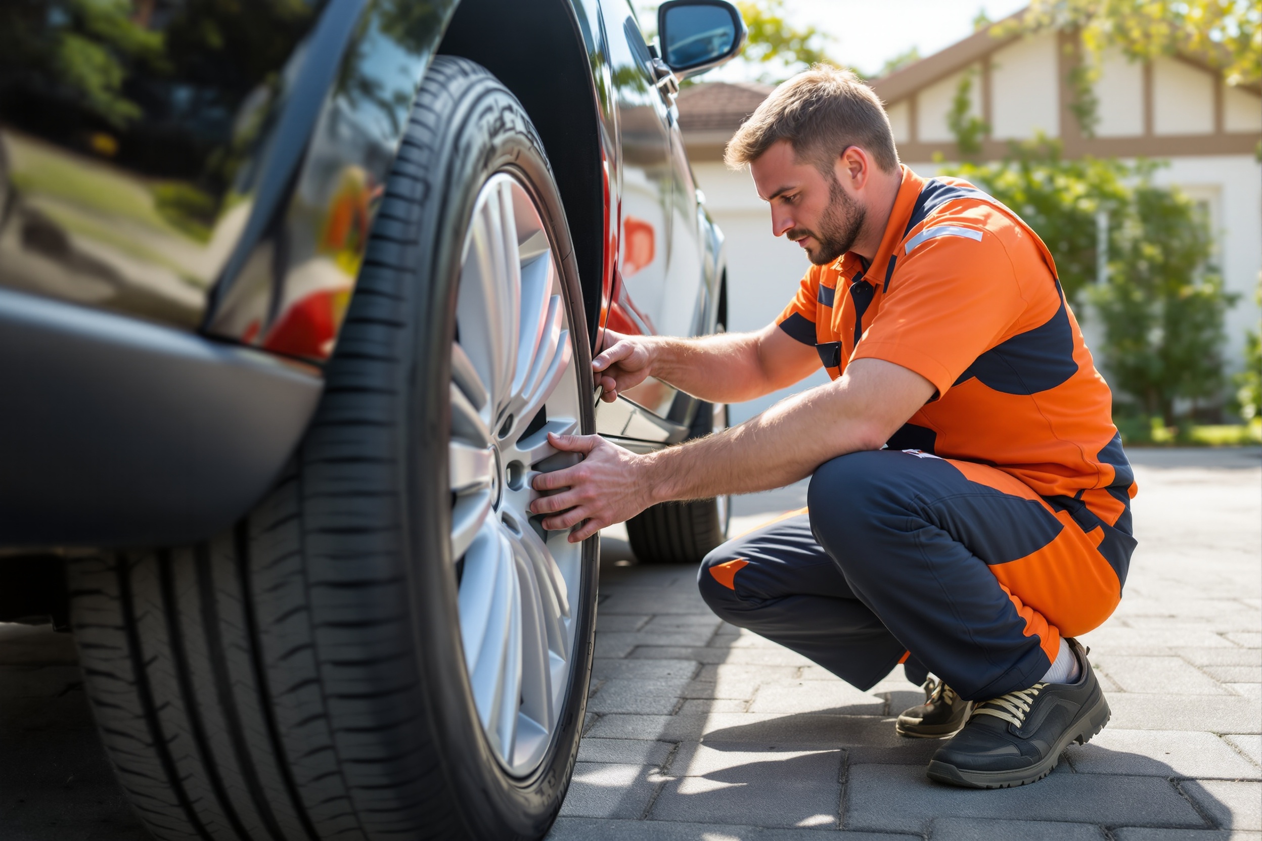 Eddies Mobile Tyres technician at work