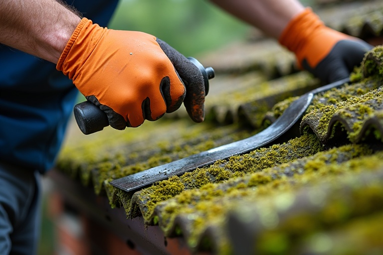 Manual Moss Scraping