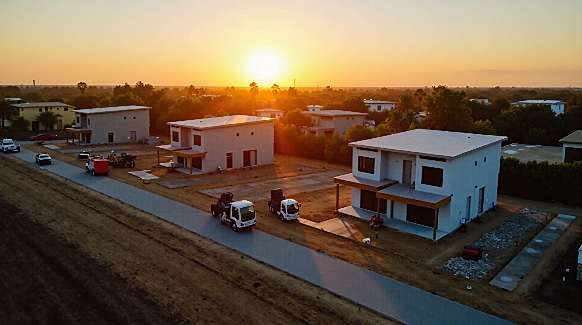 Vista aérea construção Flórida