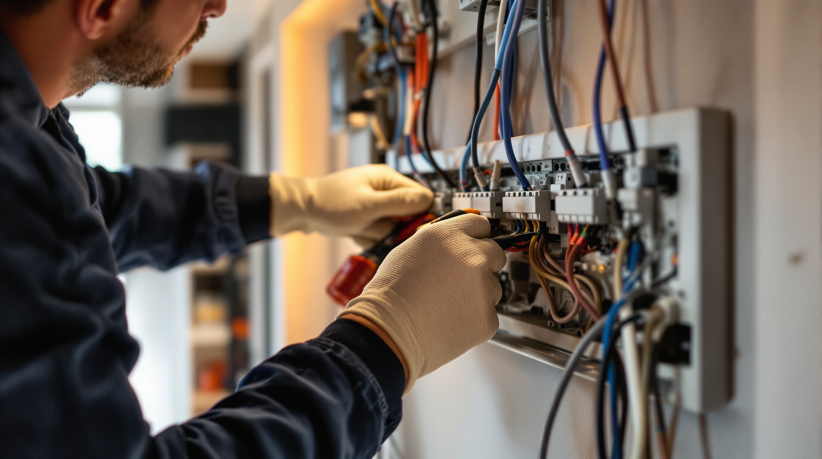 Professional rewiring in a luxury London property