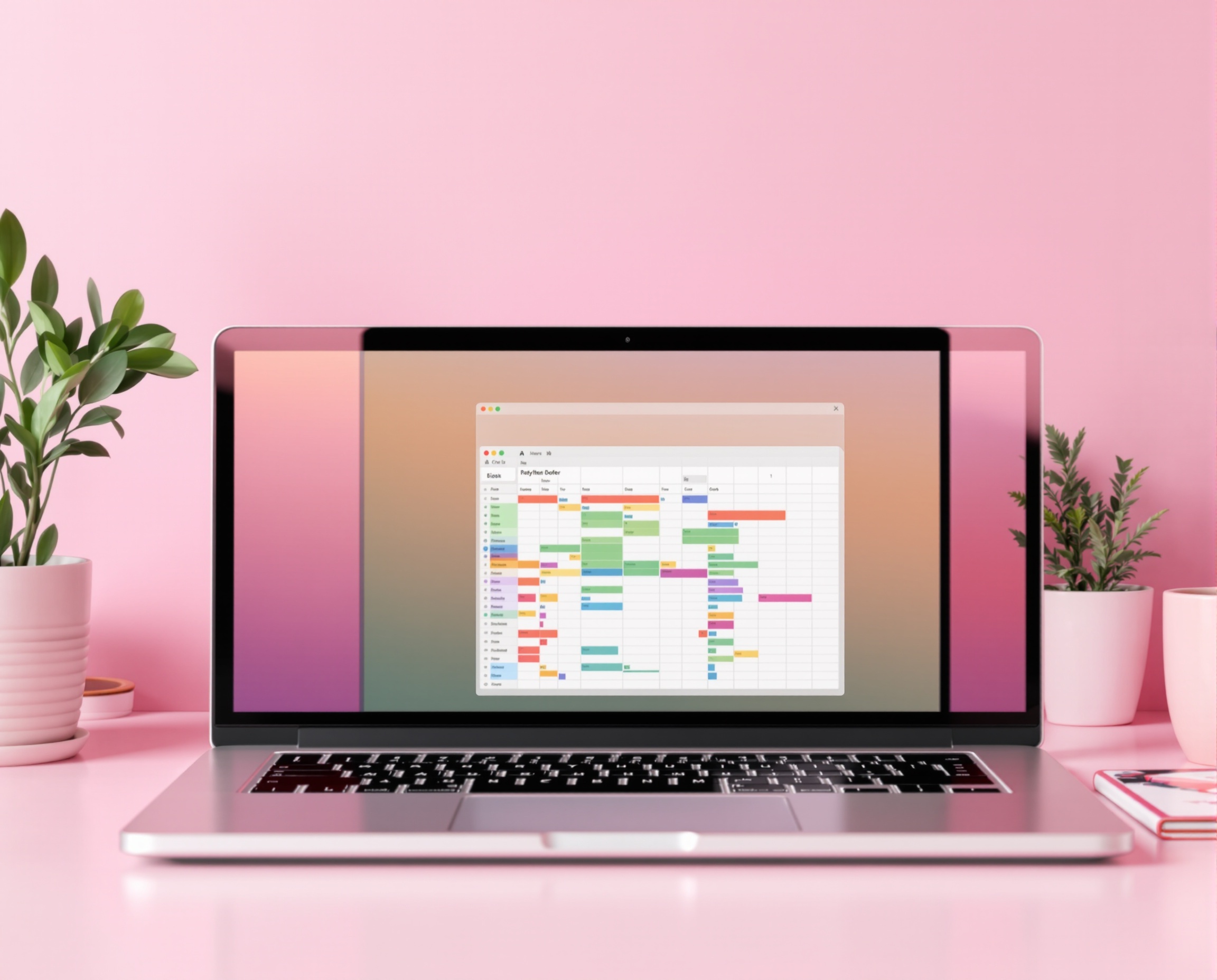 Oopbuy Spreadsheet on laptop screen