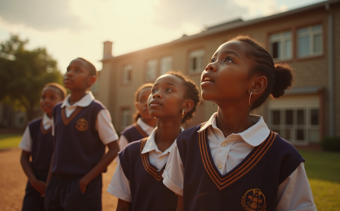 South African learners at a university campus
