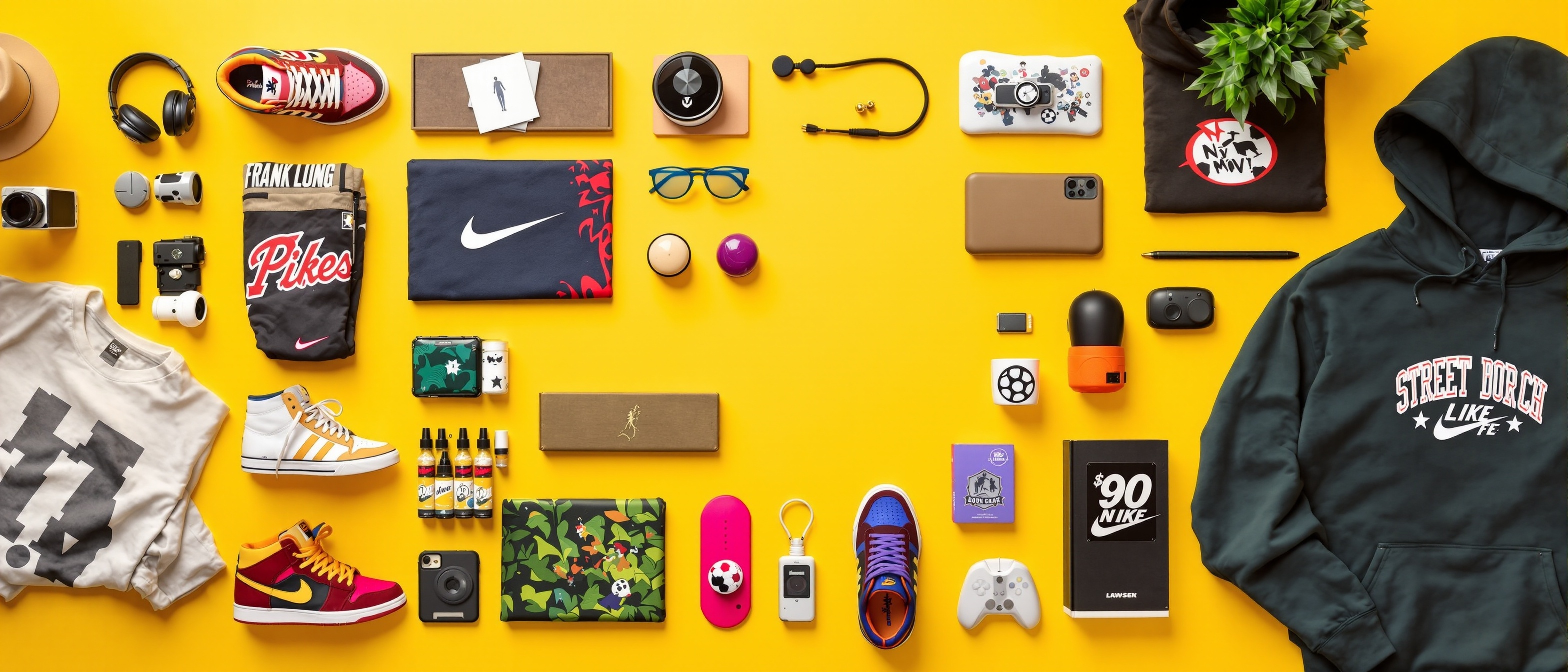 Streetwear collection background for Tangbuy Spreadsheet call to action