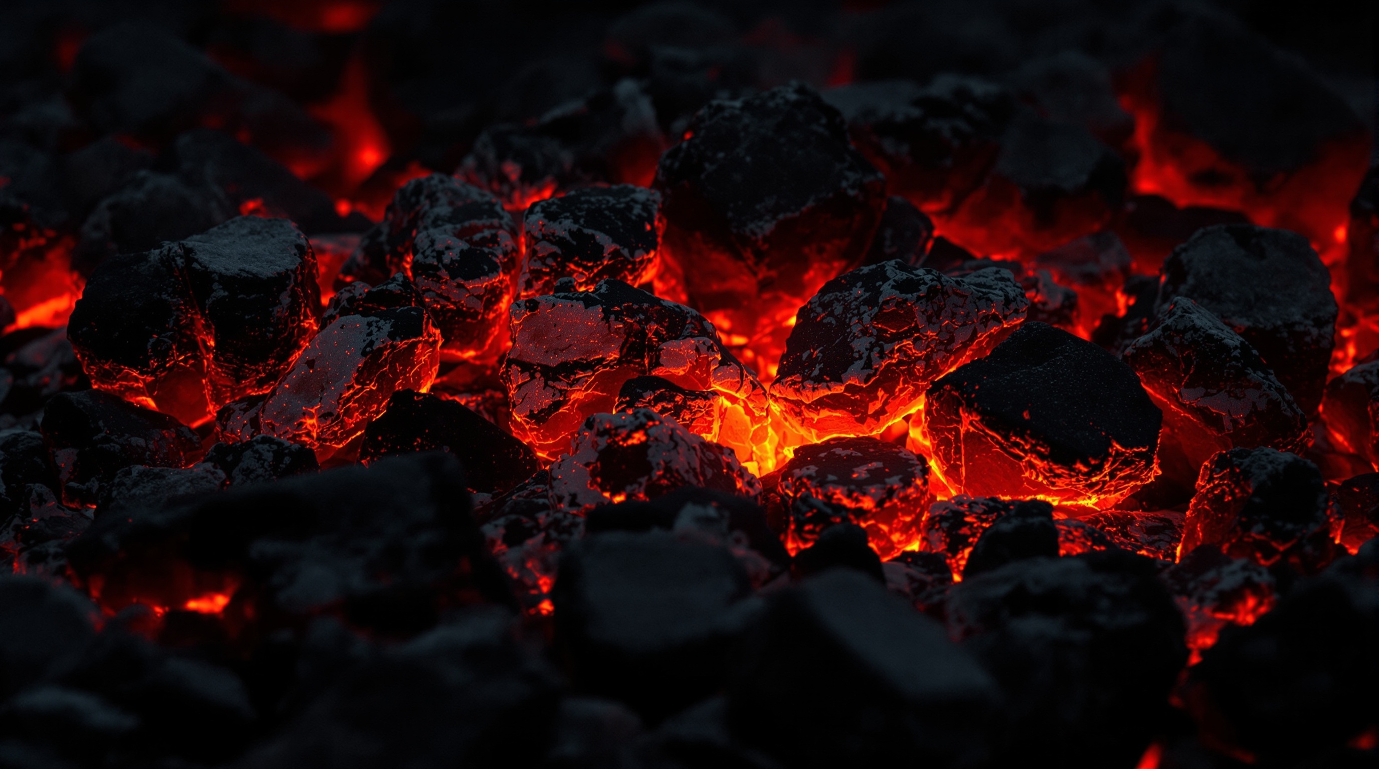Smoldering ashes and embers background