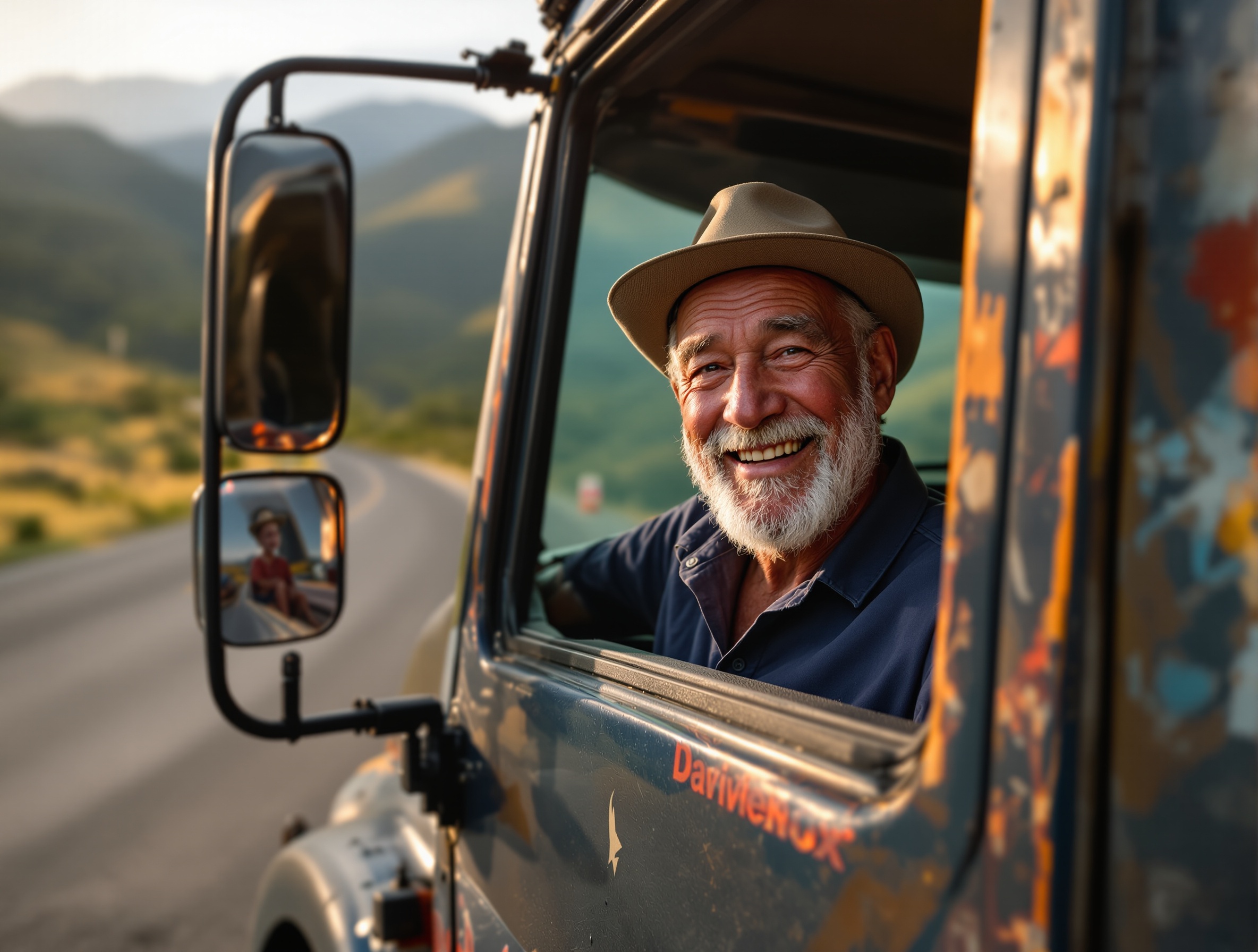 Camionero ecuatoriano en la ruta