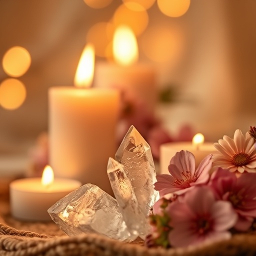 Detalle de cristales y velas