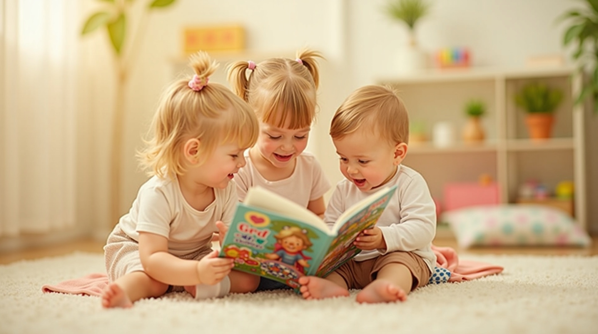 Niños aprendiendo con la Biblia