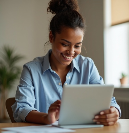 Profissional usando tablet EloSUAS