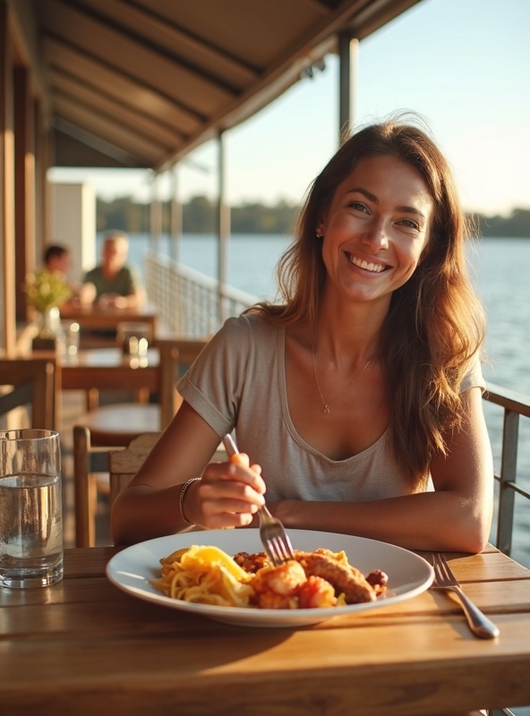 Happy guest at The Big Oyster